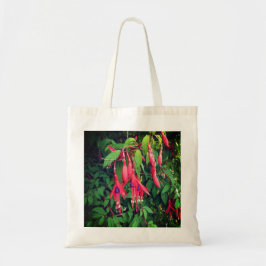 Bolso De Tela Flores rojas y violetas