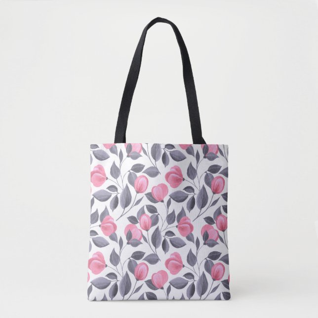 Bolso De Tela Flores románticas 1 (Anverso)