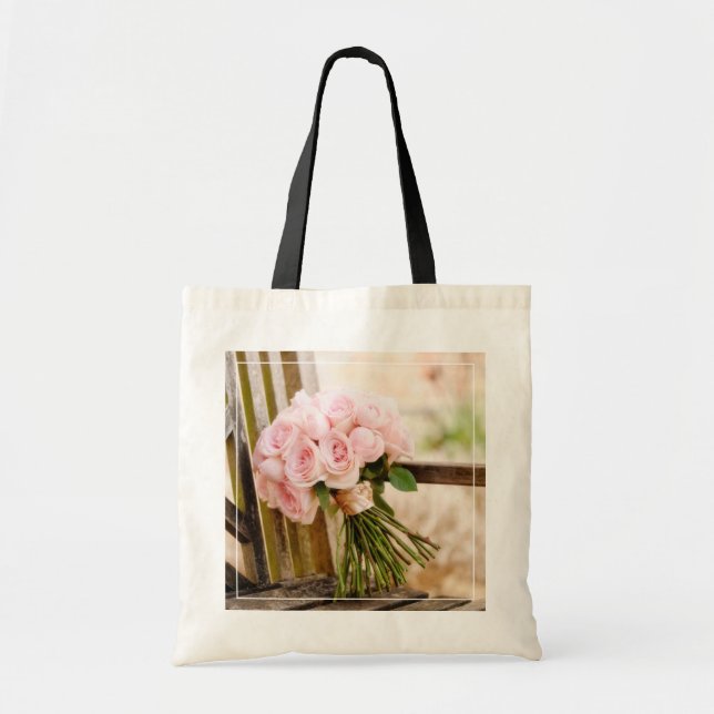 Bolso De Tela Flores | Rosa Rosa Rosa Bouquet (Frente)