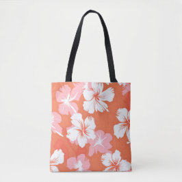 Bolso De Tela Flores rosa tropical