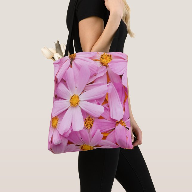 Bolso De Tela Flores Rosadas (Detalle)