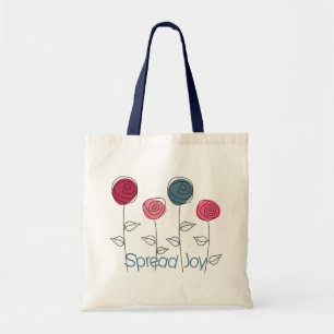 Bolso De Tela Flores rosadas azules para difundir alegría