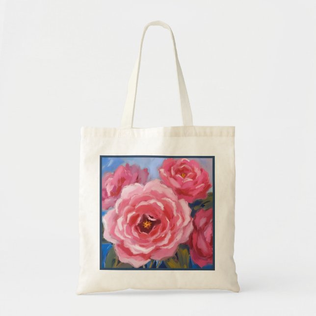Bolso De Tela Flores rosas (Frente)