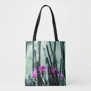 Bolso De Tela Flores rosas