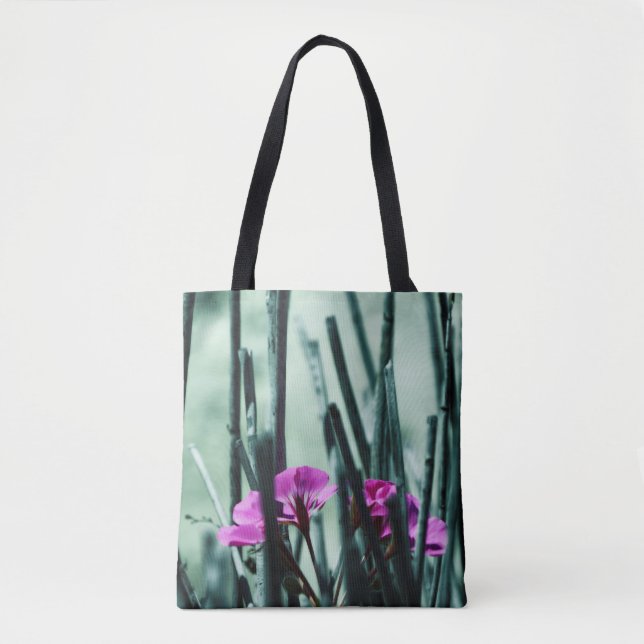 Bolso De Tela Flores rosas (Anverso)
