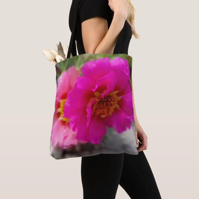 Bolso De Tela Flores rosas al sol (Detalle)