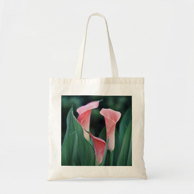 Bolso De Tela Flores rosas Calla Lilies (Frente)