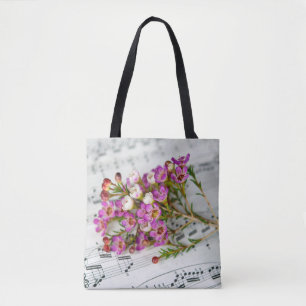 Bolso De Tela flores rosas en la música