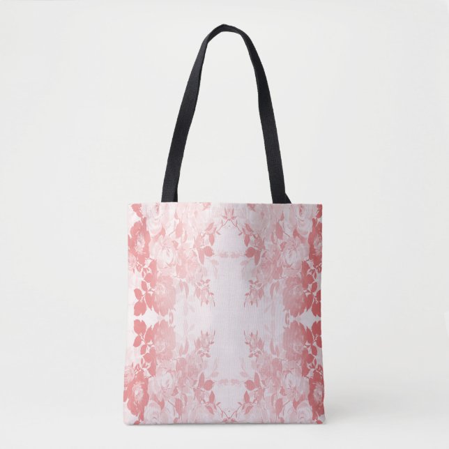 Bolso De Tela Flores rosas negras (Anverso)