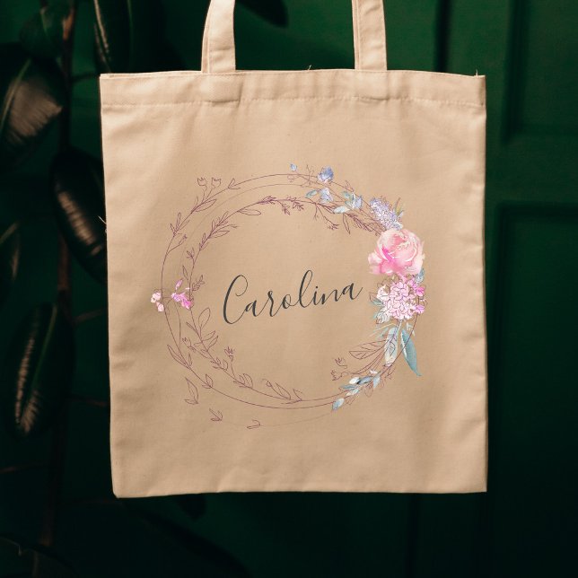 Bolso De Tela Flores rosas Rubor (Subido por el creador)