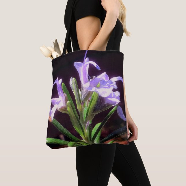 Bolso De Tela Flores Rosemarias (Detalle)