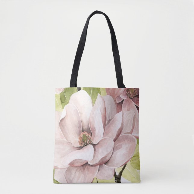 Bolso De Tela Flores Rubor Magnolia (Anverso)
