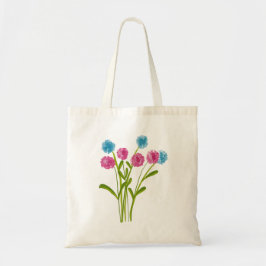 Bolso De Tela Flores salvajes de color acuarela pintadas a mano