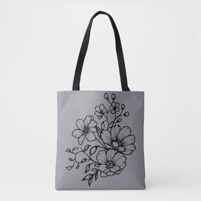 Bolso De Tela Flores silvestres (Anverso)