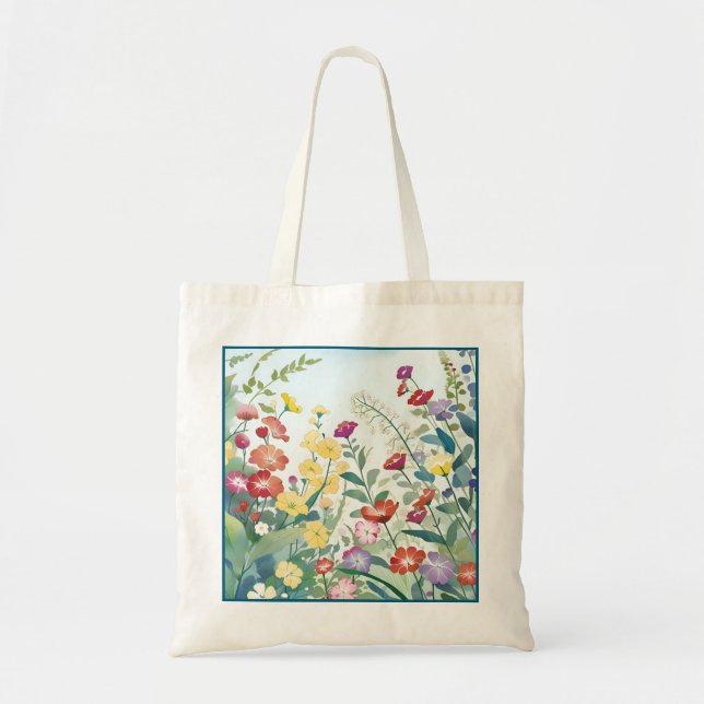 Bolso De Tela Flores silvestres (Frente)