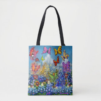Bolso De Tela Flores silvestres Arcoiris de las fábricas de la b