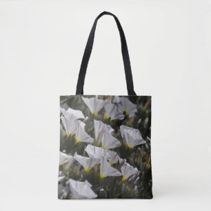 Bolso De Tela Flores silvestres blancas