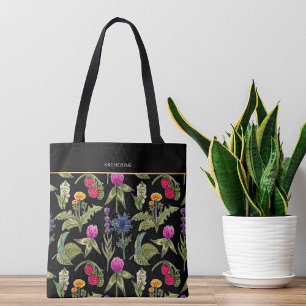 Bolso De Tela Flores silvestres bohemios lindos elegantes de mod