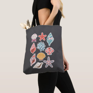 Bolso De Tela Flores silvestres Concha de almeja Vibraciones de