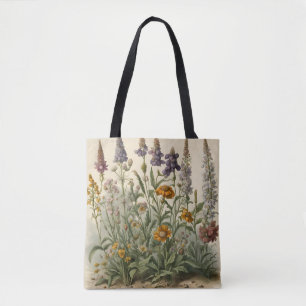Bolso De Tela Flores silvestres de época