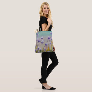 Bolso De Tela Flores silvestres moradas