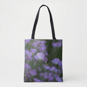 Bolso De Tela flores silvestres púrpuras