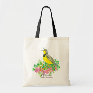 Bolso De Tela Flores silvestres rosadas bitterroot de Meadowlark