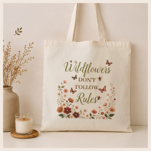 Bolso De Tela Flores silvestres terrosas no siguen reglas Gráfic