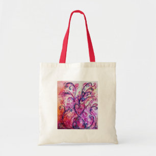 Bolso De Tela FLORES SIMILARES blanco morado brillante rosa