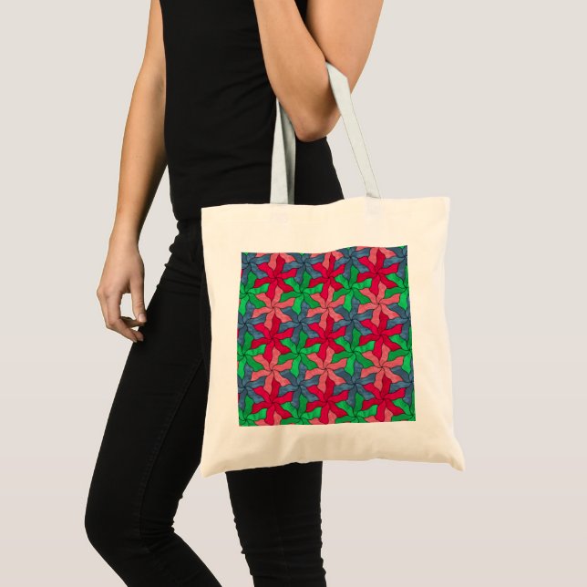 Bolso De Tela Flores Tesselladas de vidrio templado (Anverso (producto))