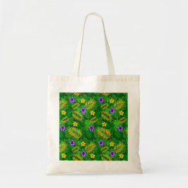 Bolso De Tela flores tropicales