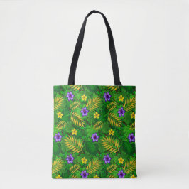 Bolso De Tela flores tropicales