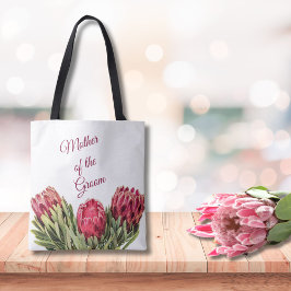Bolso De Tela Flores Tropicales Botánicas Protea Rosa Hojas Verd