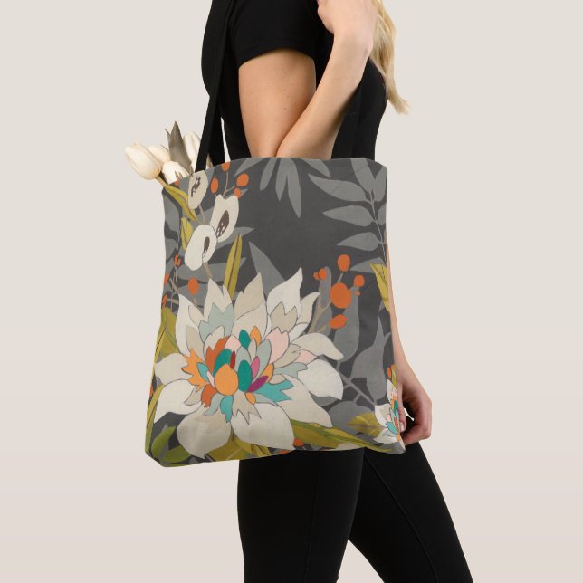 Bolso De Tela Flores tropicales de contraluz (Detalle)