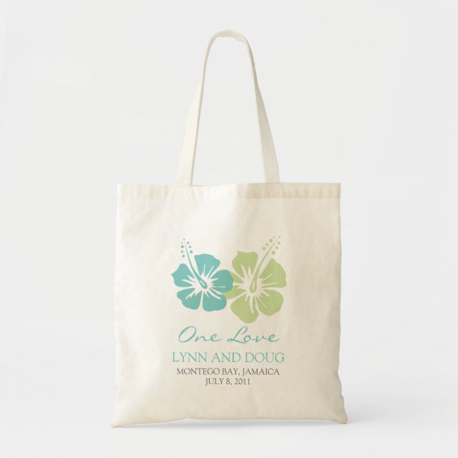 Bolso De Tela Flores tropicales de Hibiscus (Frente)