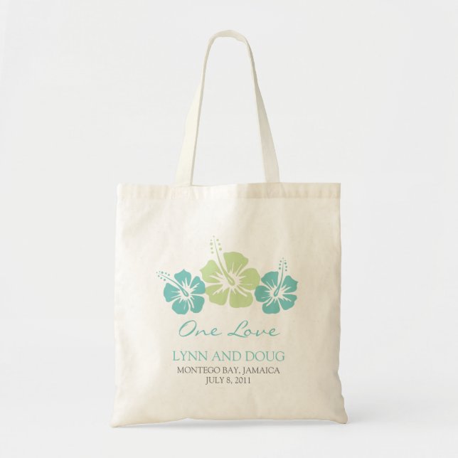 Bolso De Tela Flores tropicales de Hibiscus (Frente)