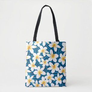 Bolso De Tela Flores tropicales del frangipani