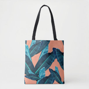 Bolso De Tela Flores tropicales, fondo botánico sin costuras.