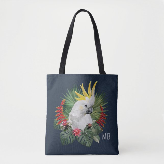 Bolso De Tela Flores tropicales monográficas de coco (Anverso)