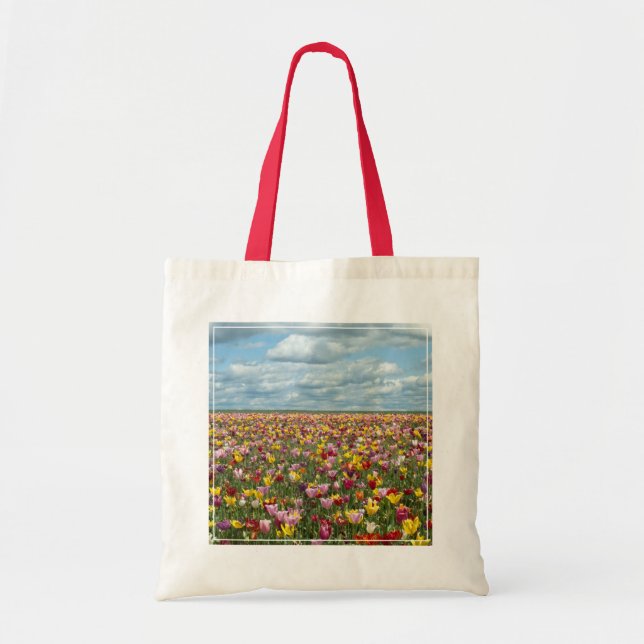 Bolso De Tela Flores | Tulips Willamette Valley Oregon (Frente)