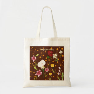 Bolso De Tela Flores vibrantes