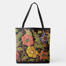 Bolso De Tela Flores victorianas rotas