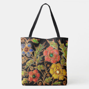 Bolso De Tela Flores victorianas rotas