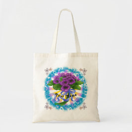 Bolso De Tela Flores violetas Bouquet
