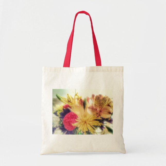 Bolso De Tela Flores Vivid (Frente)