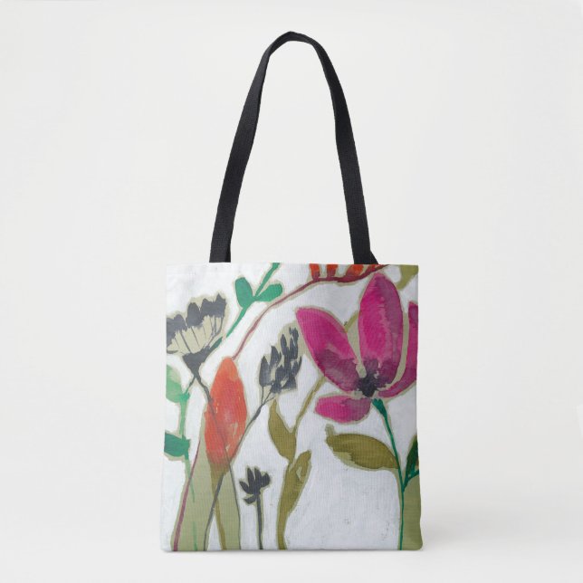 Bolso De Tela Flores Vivid (Anverso)