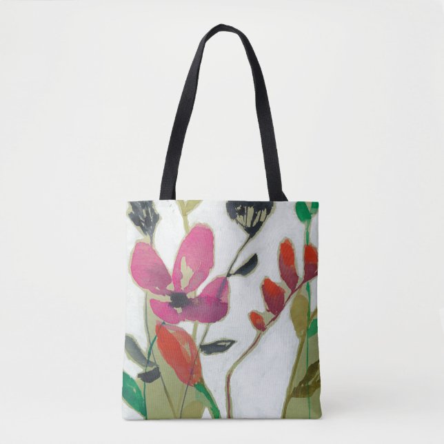 Bolso De Tela Flores Vivid I (Anverso)