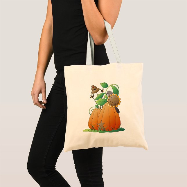 Bolso De Tela Flores Y Abejas De Calabaza (Subido por el creador)