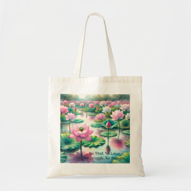Bolso De Tela Flores y presupuesto de Lotus (Frente)