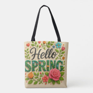 Bolso De Tela Flores y sol frescos - Hola Eco Primavera